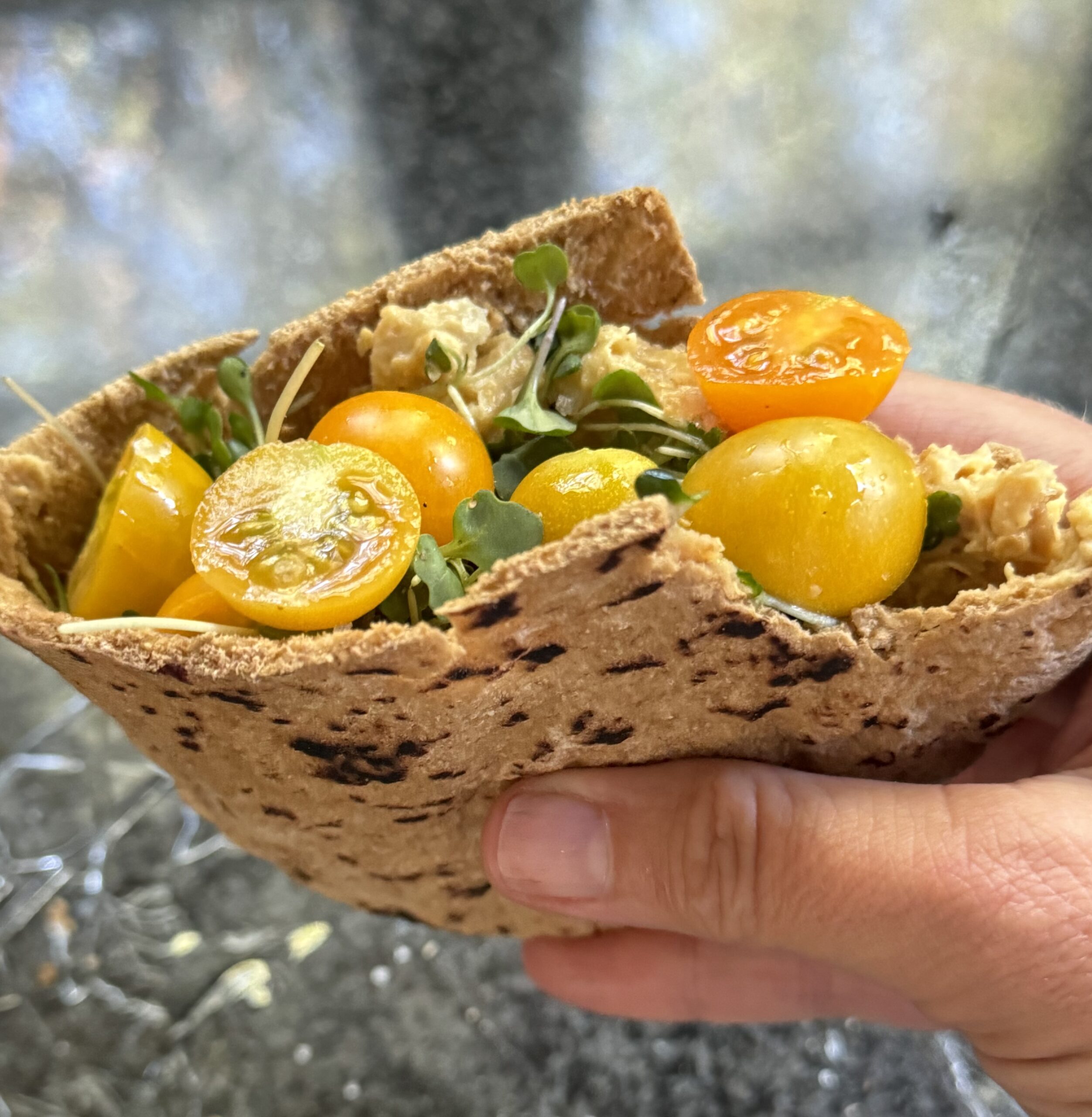 Chickpea Salad Pita | Pigs Are Smart