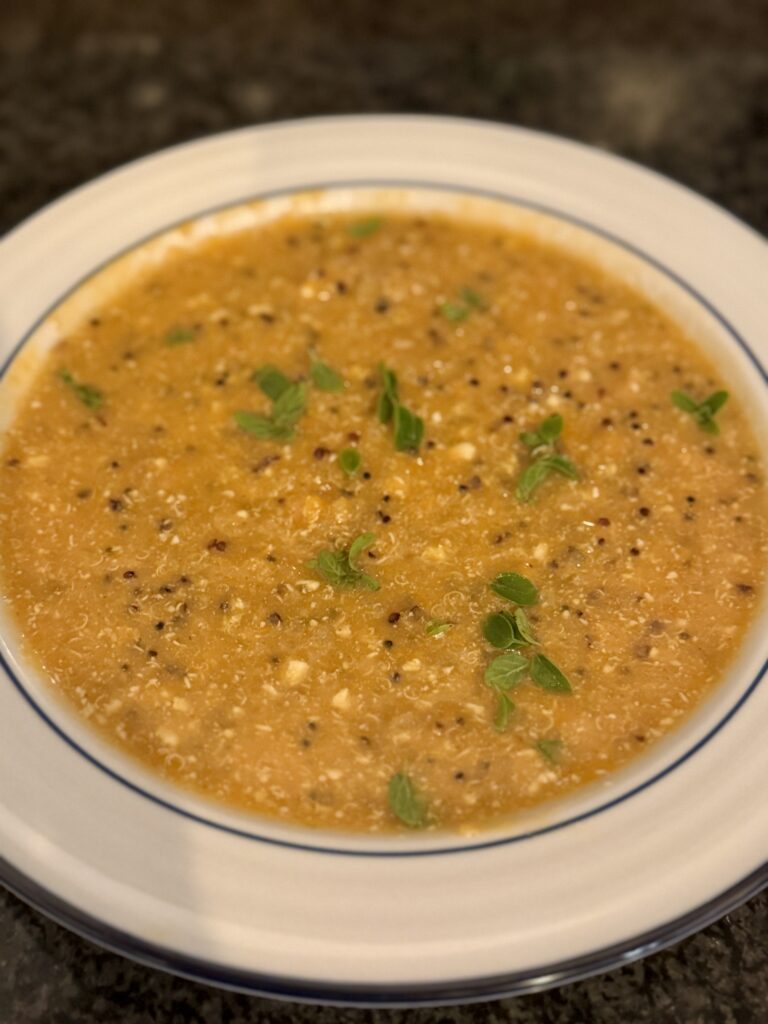 Creamy Sweet Potato & Quinoa Soup
