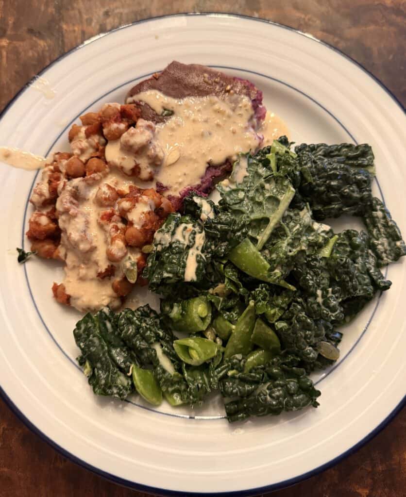 Tuscan Kale Salad with Lemon Tahini Dressing