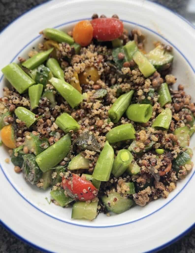 Cold Lentil Salad with Snap Peas and Lemon